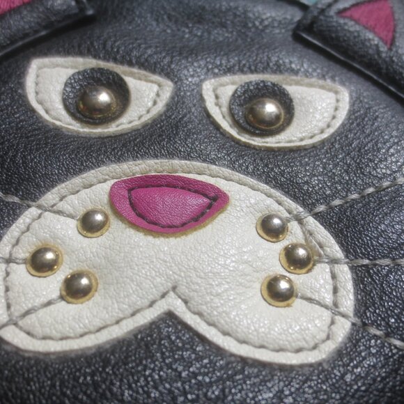 Fun Cute Adorable Black Cat Head Leatherette Coin and Money Purse. - Picture 2 of 10